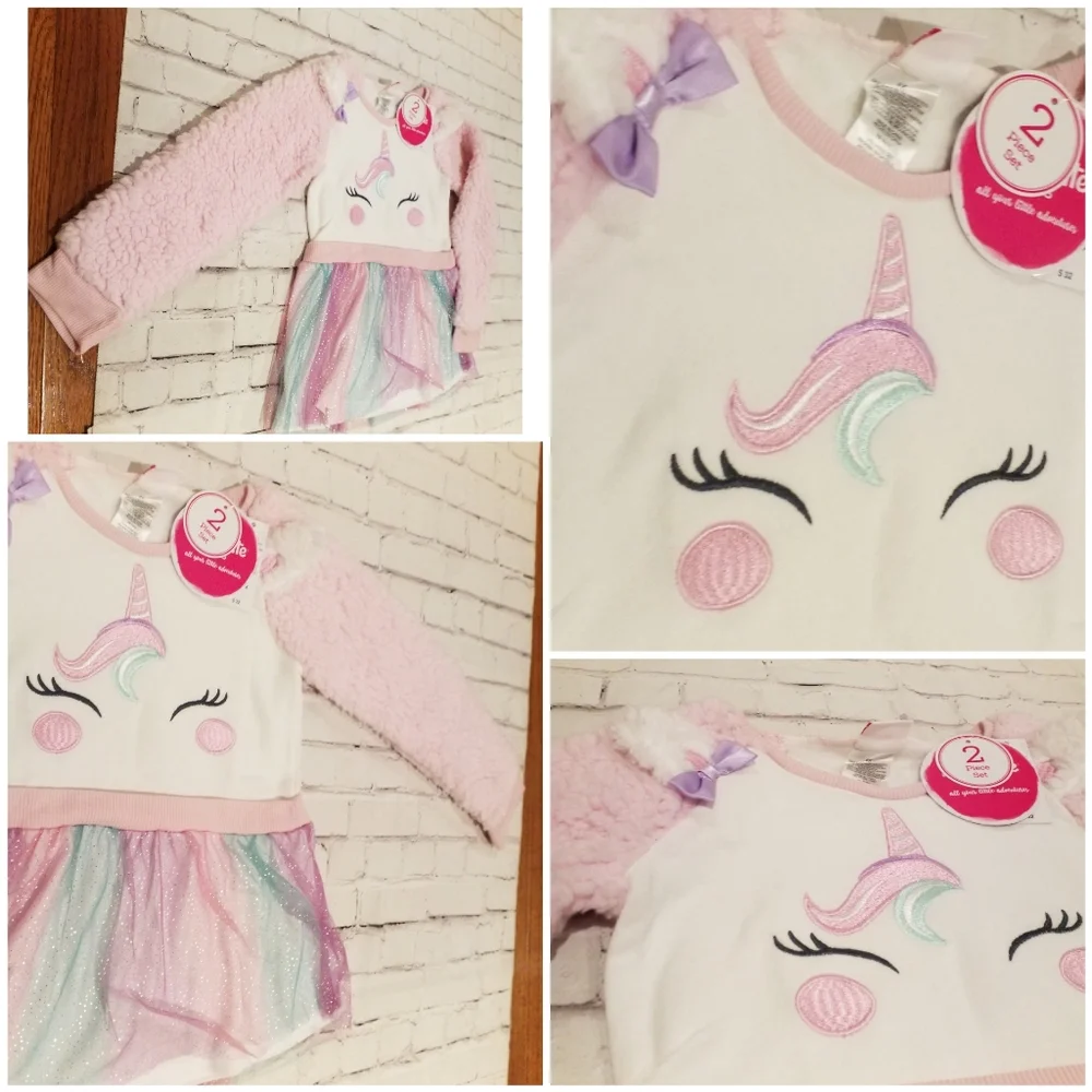 NWT Unicorn Fleece Tutu Sweater with Matching LeggingsNWT Unicorn Fleece Tut, 6X